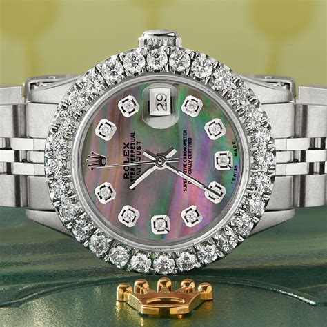 rolex ladies datejust diamond bezel|Rolex Datejust 26mm diamond bezel.